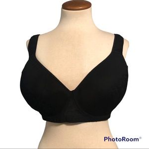 Angelina Underwire Bra Padded Black Lace 44DD Adjustable